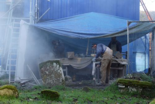 Stone cutting at the East Church Cromarty